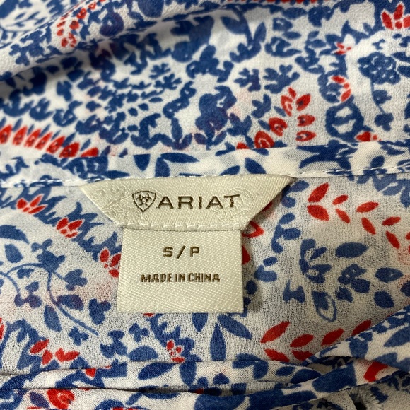 Ariat Women’s Boho Paisley Long Sleeve Peasant Blouse | Size Small - Picture 9 of 11